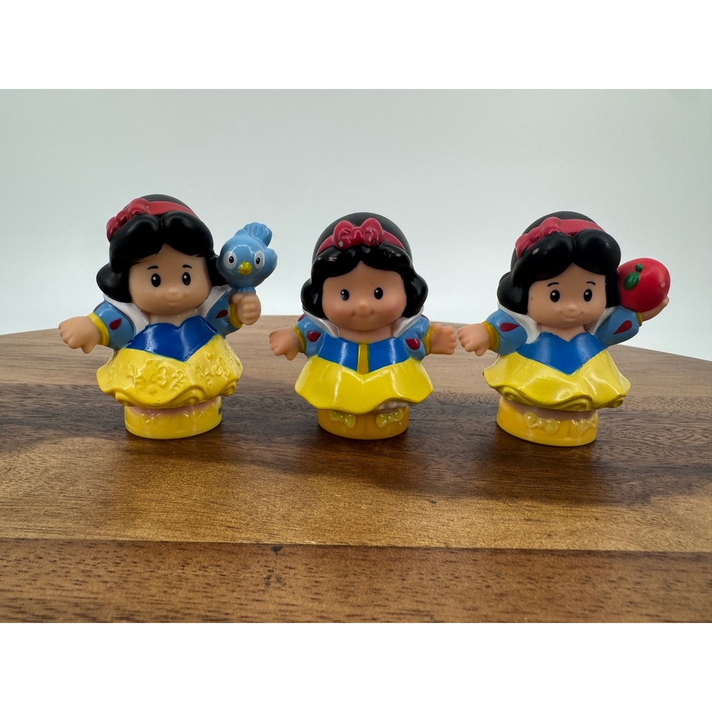 Fisher-Price Little People Disney Snow White Figures Lot of 3 Apple Bird Toy
